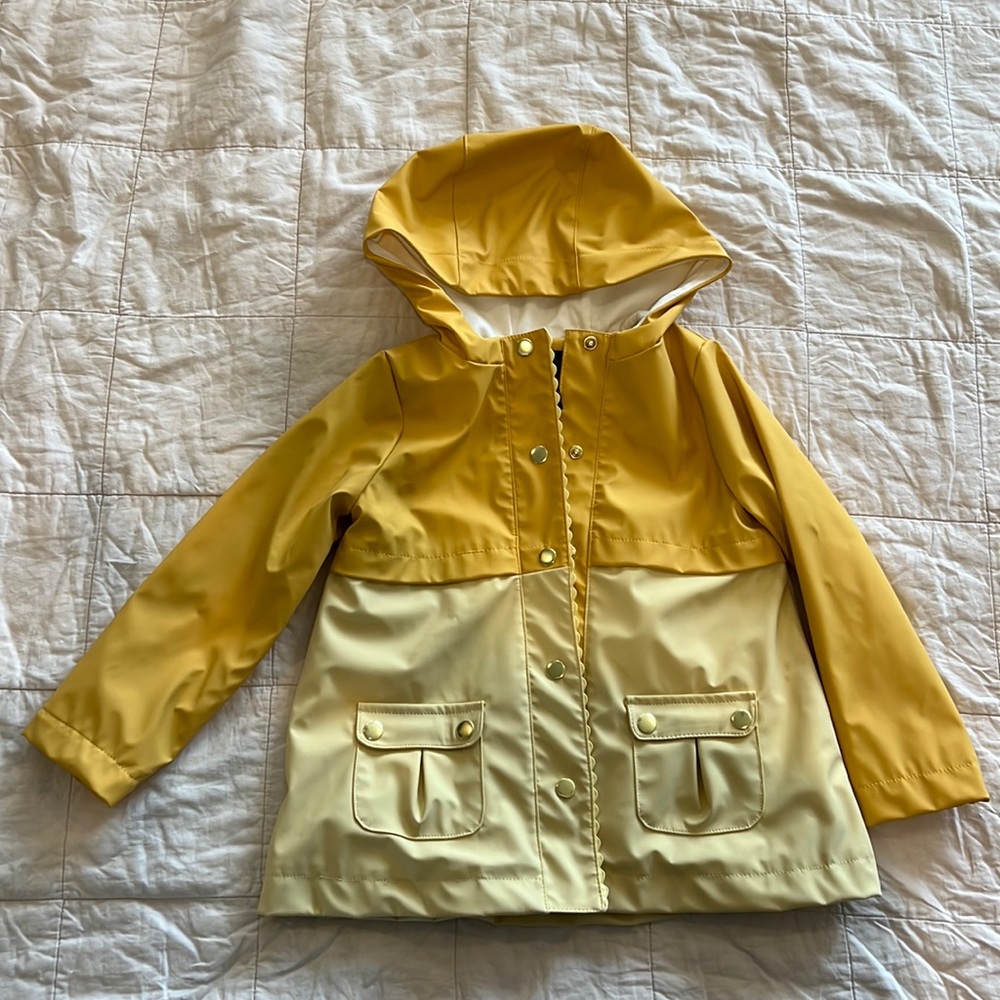 Little Girls Yellow Rain Coat